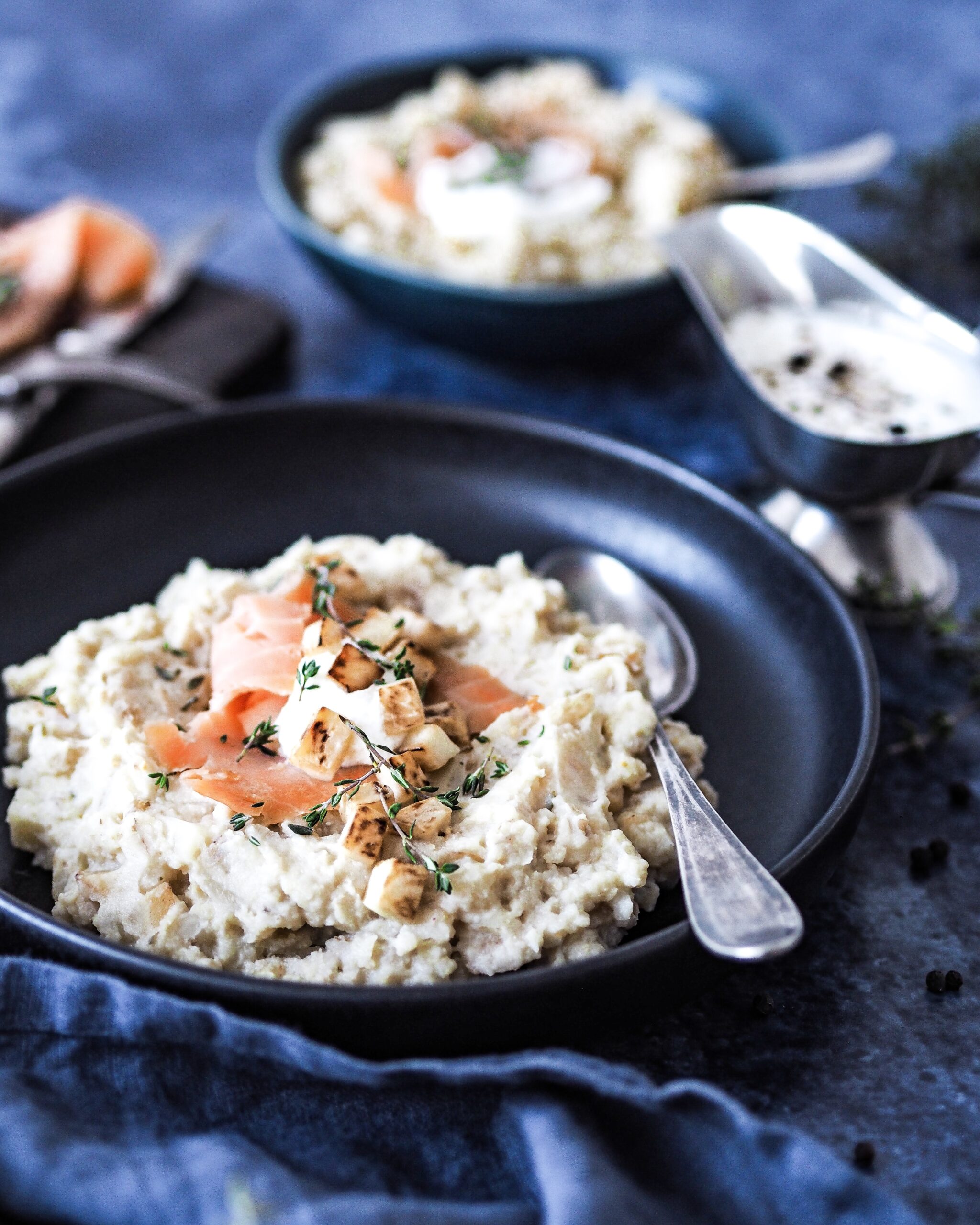 Celerové krupeto s uzeným lososem Petit Appetit